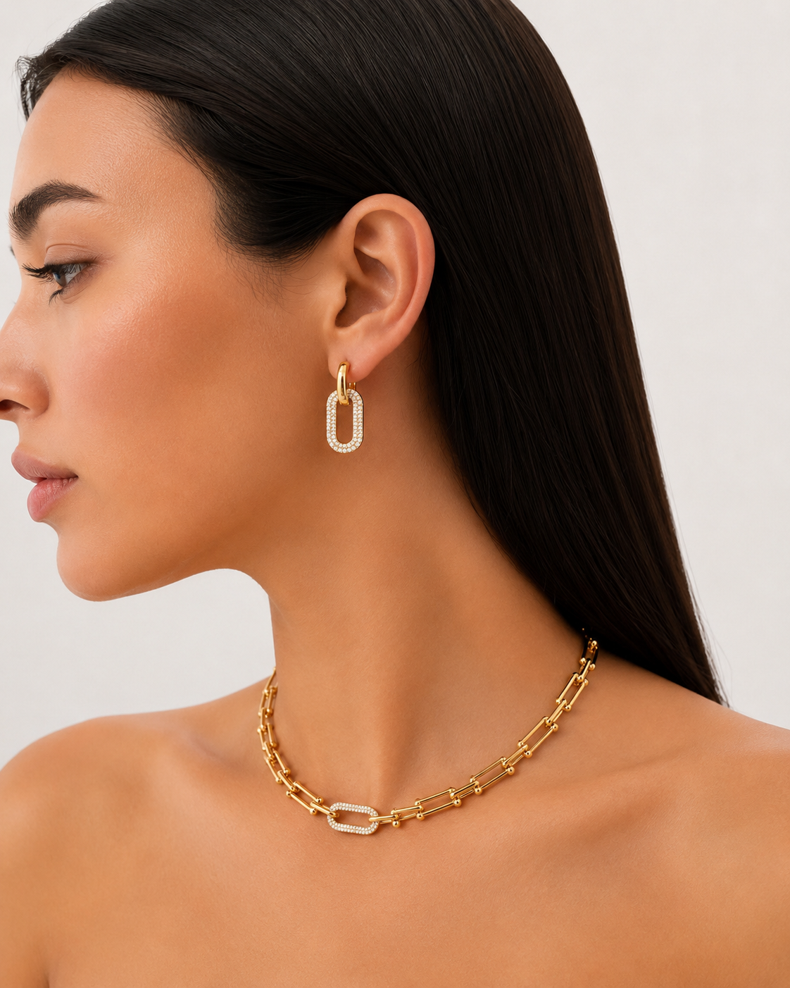 Orecchini square Gold