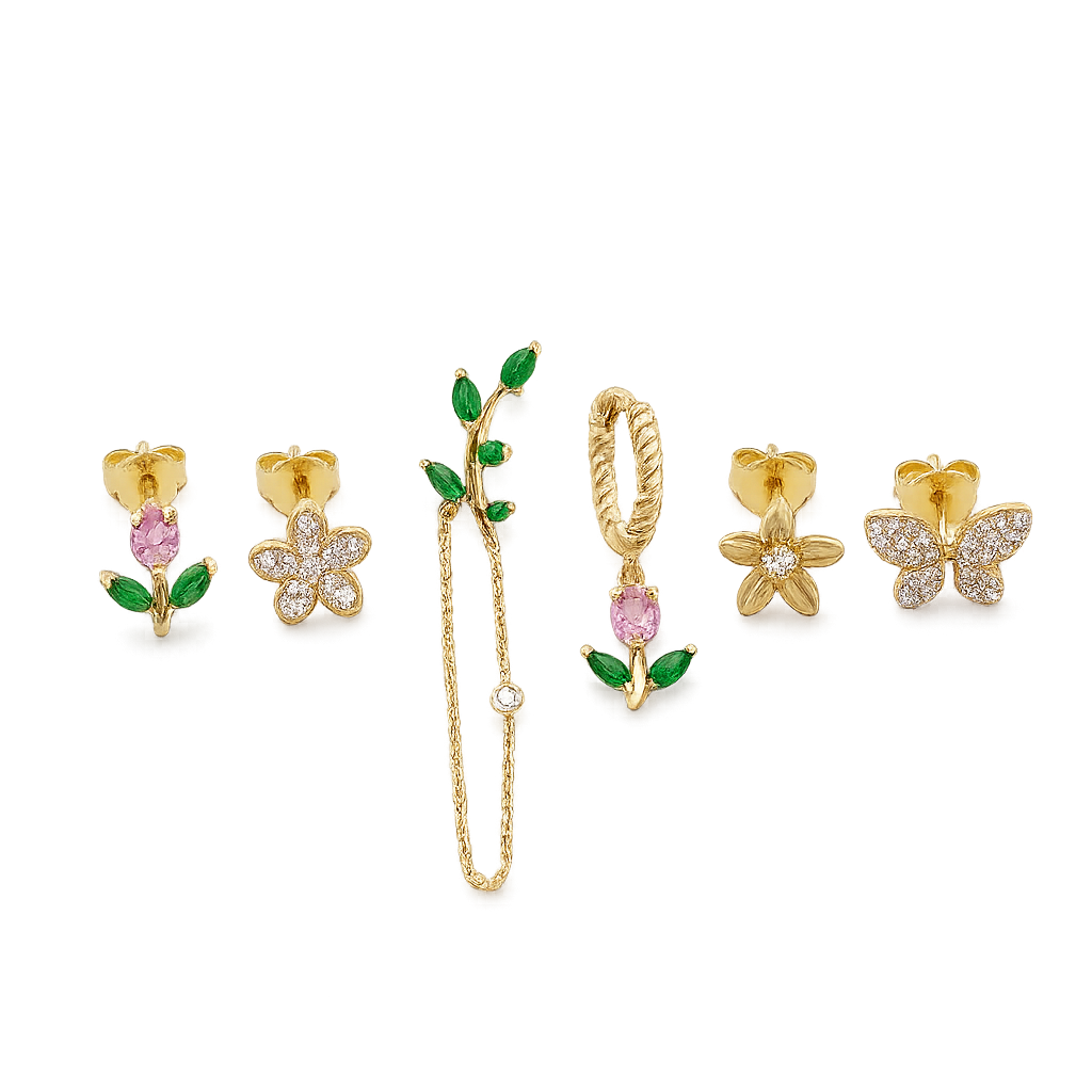 Set 6 orecchini Spring