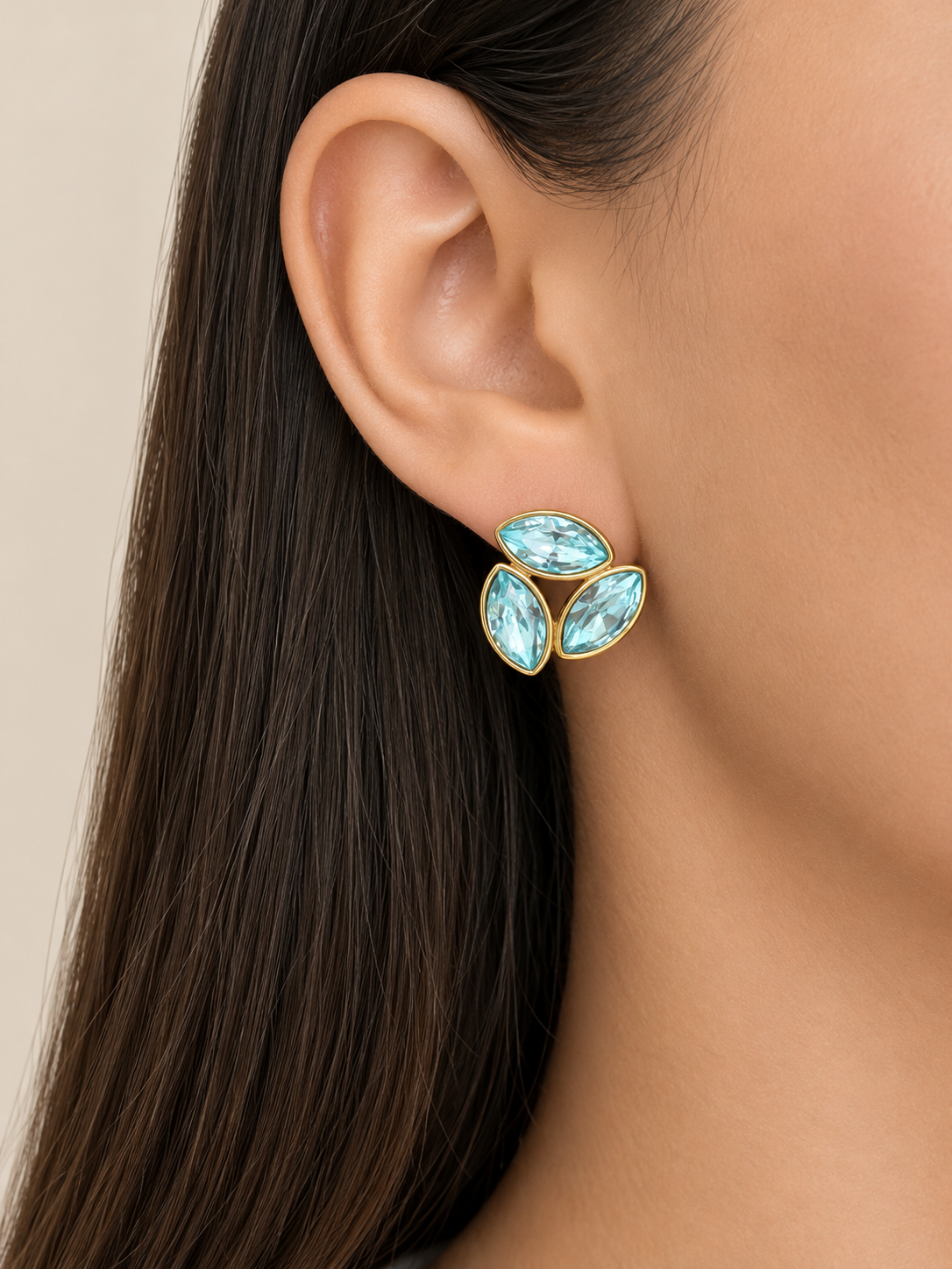 Orecchini Crystal Celeste