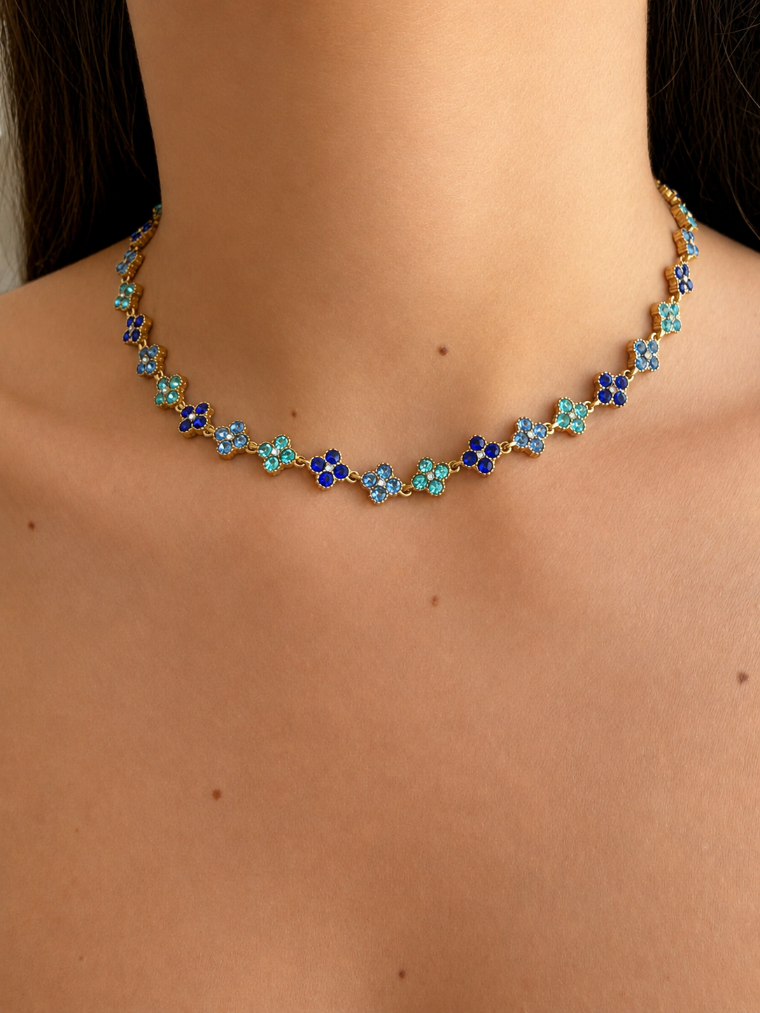 Collana Lucky girocollo Blu