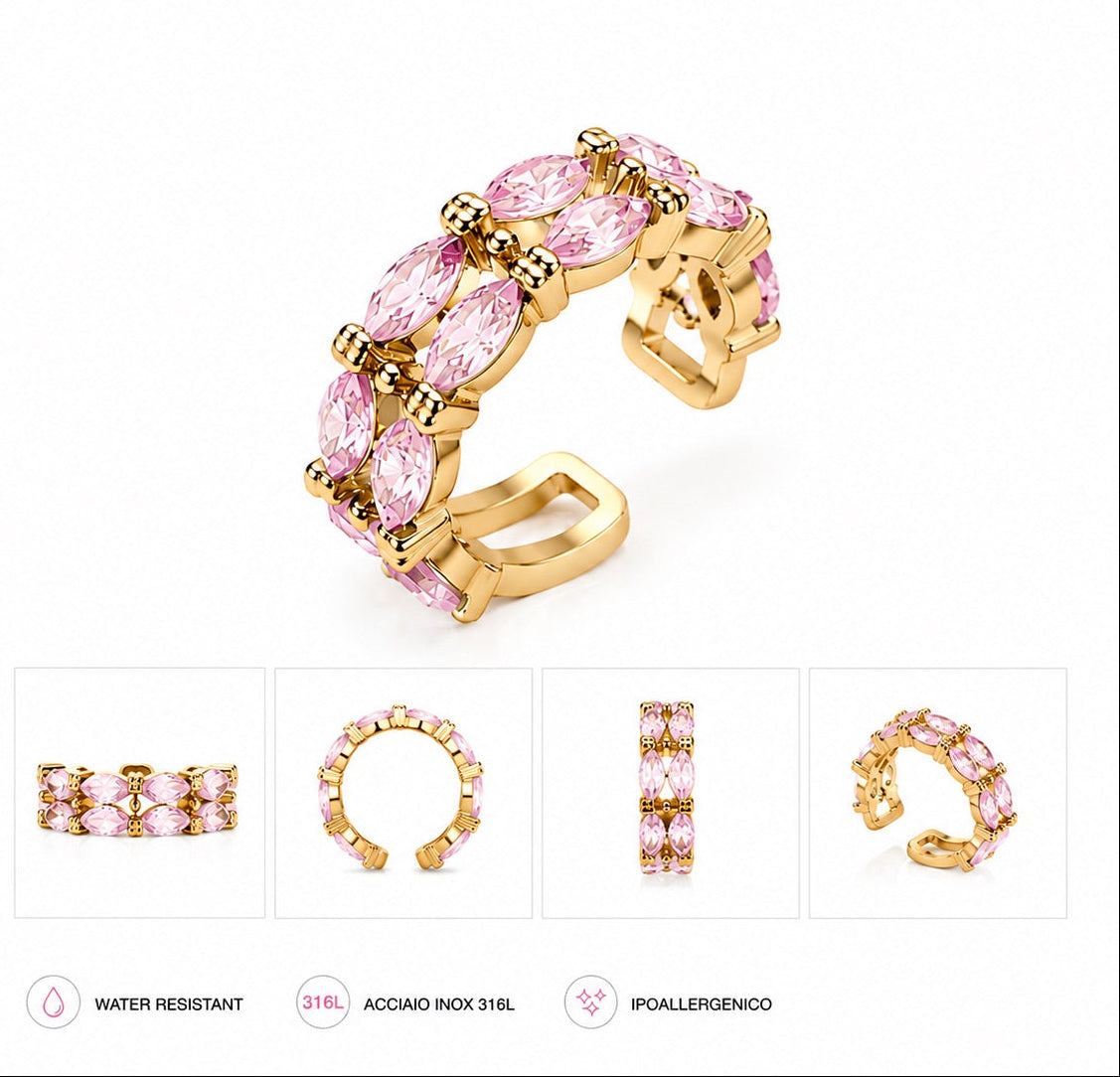 Ear cuff Eden Rosa