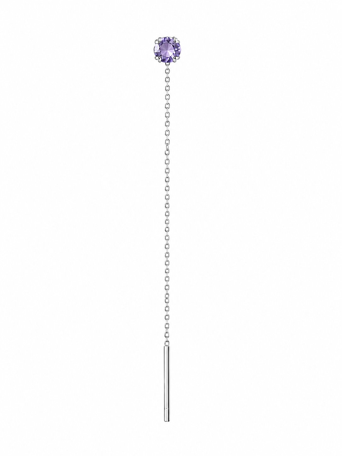 Orecchini punto luce pendente Rainbow Silver