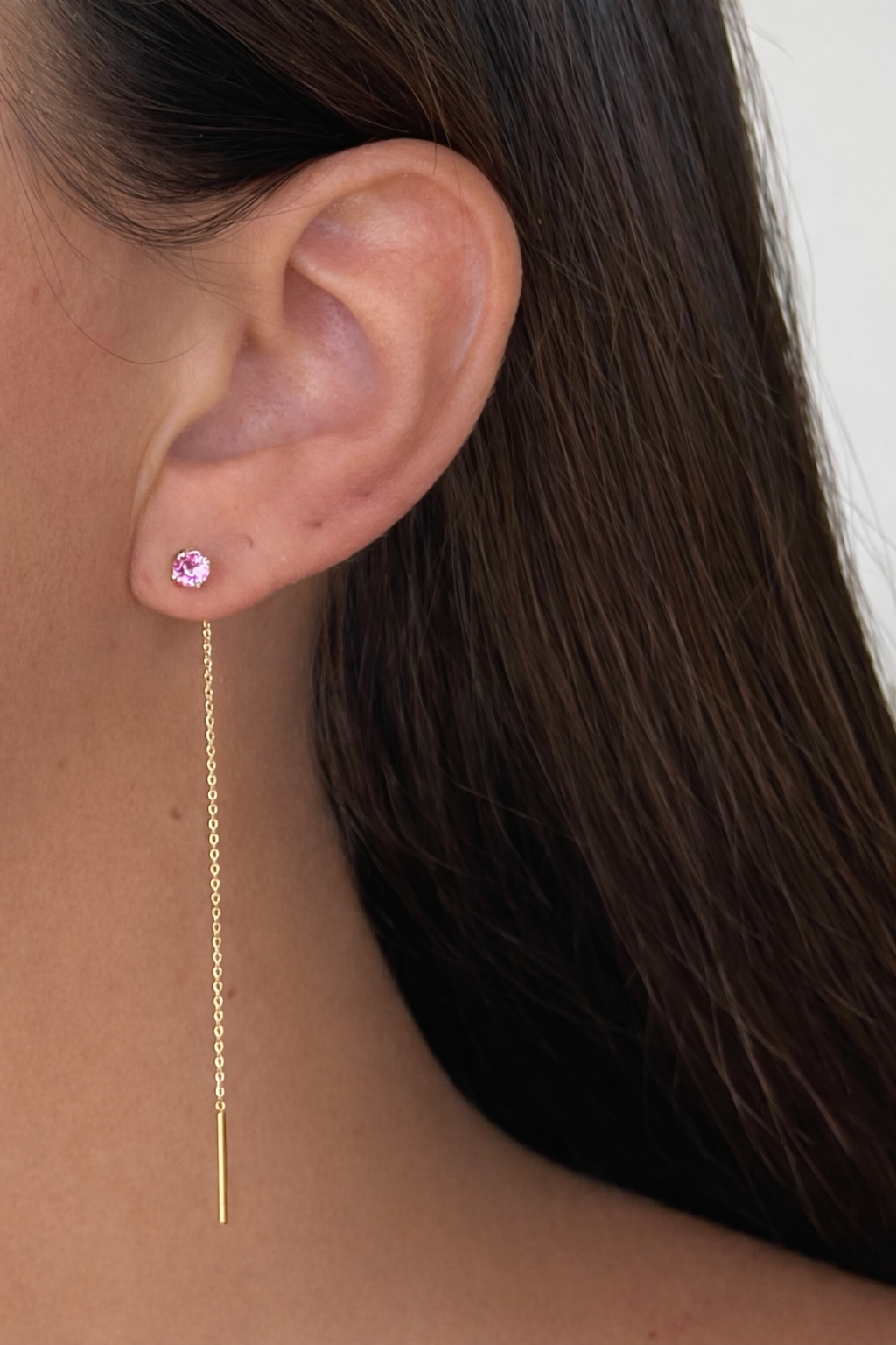 Orecchini punto luce pendente Rainbow Gold