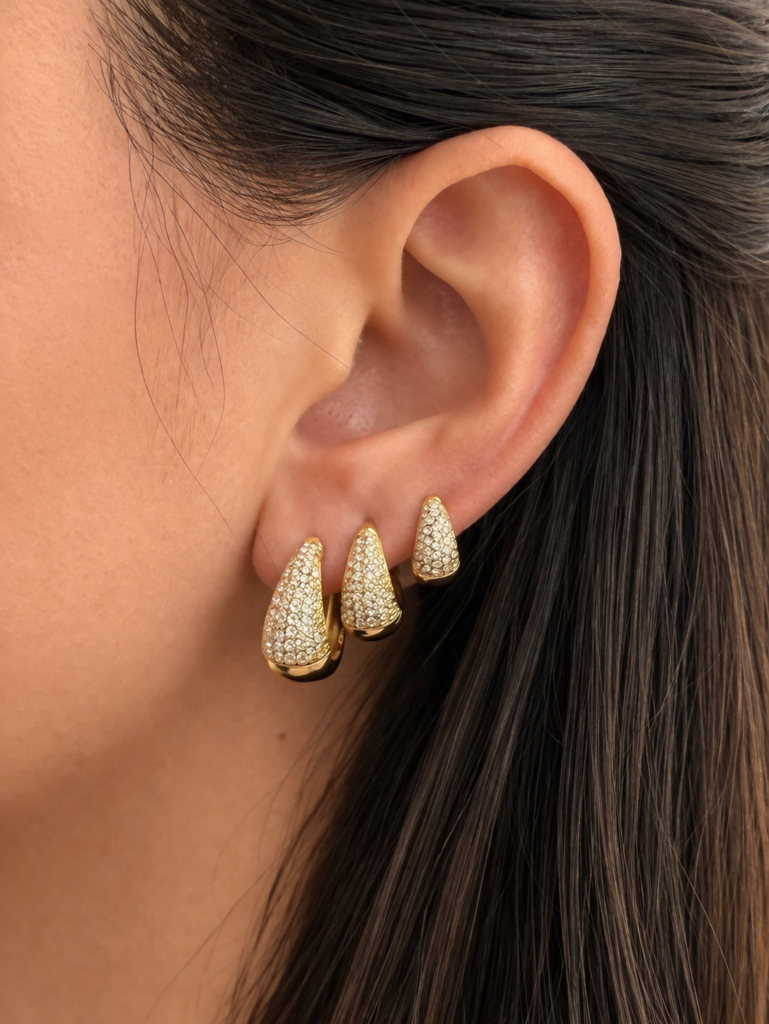 Orecchini luxury Drops Gold