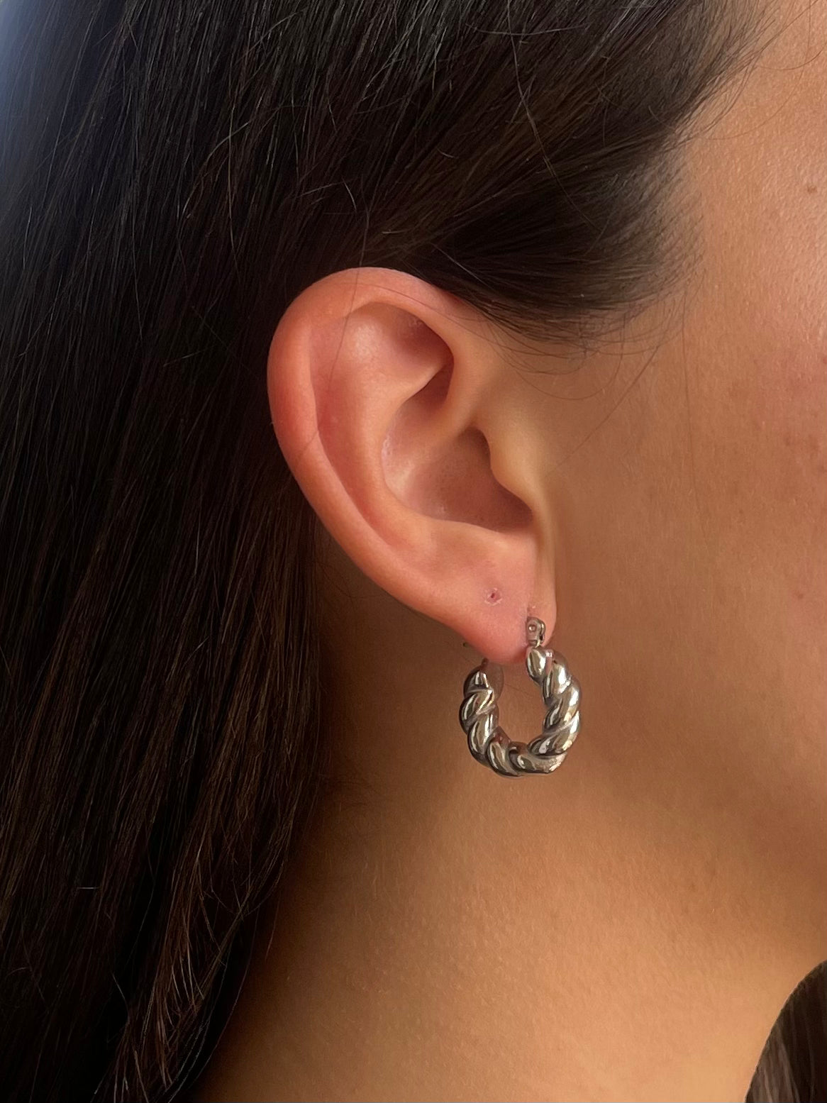 Orecchini Cerchi Corda