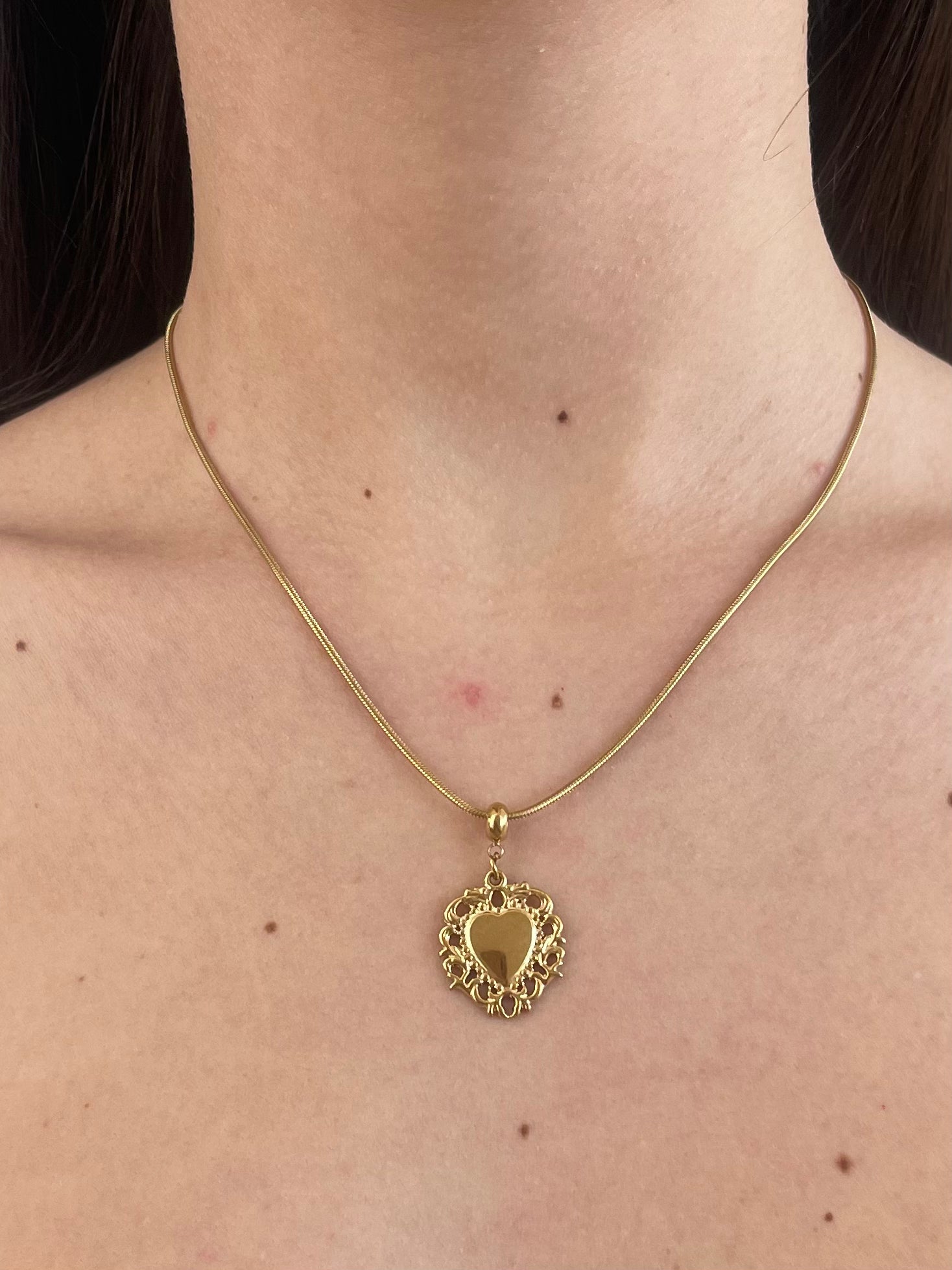 Collana Cuore Sacro Gold