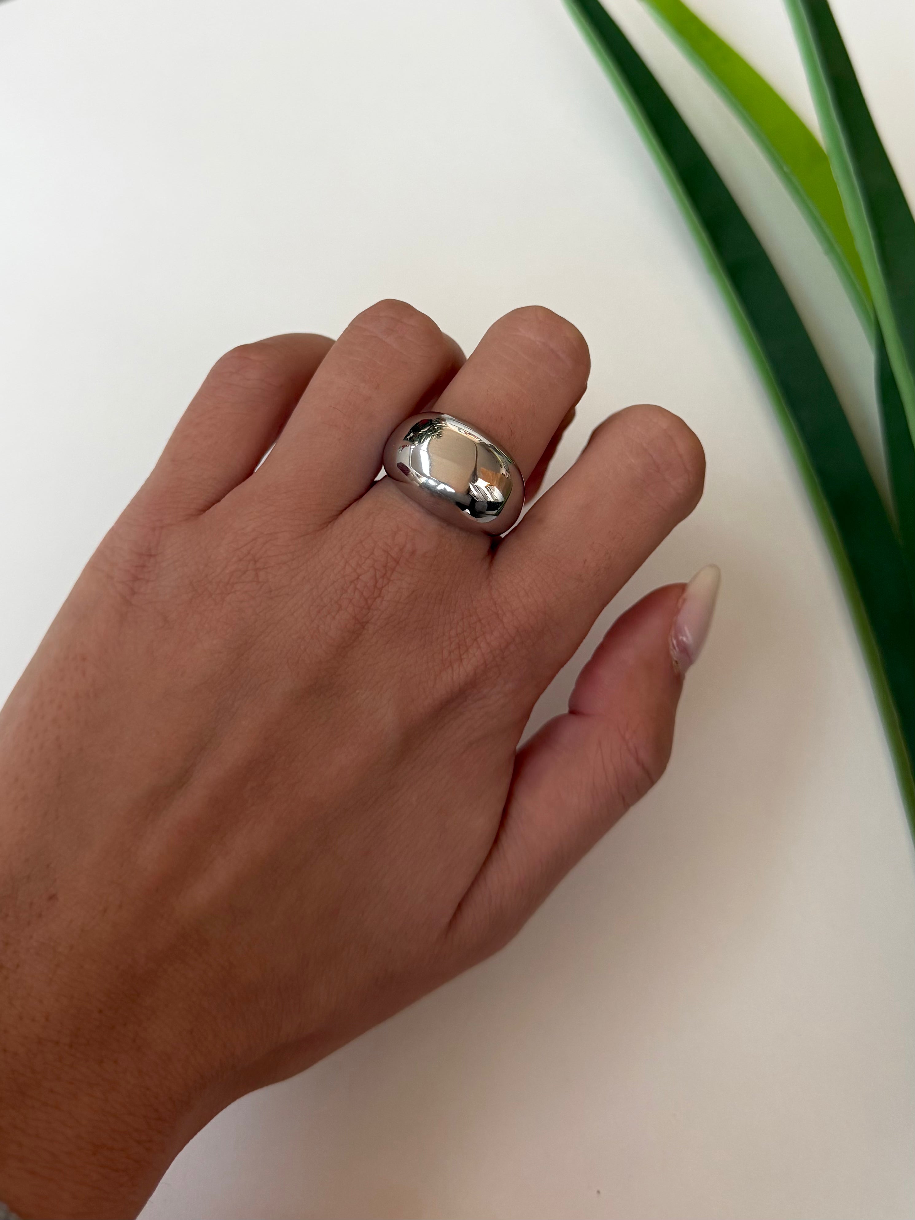 Anello Fedone Big Silver