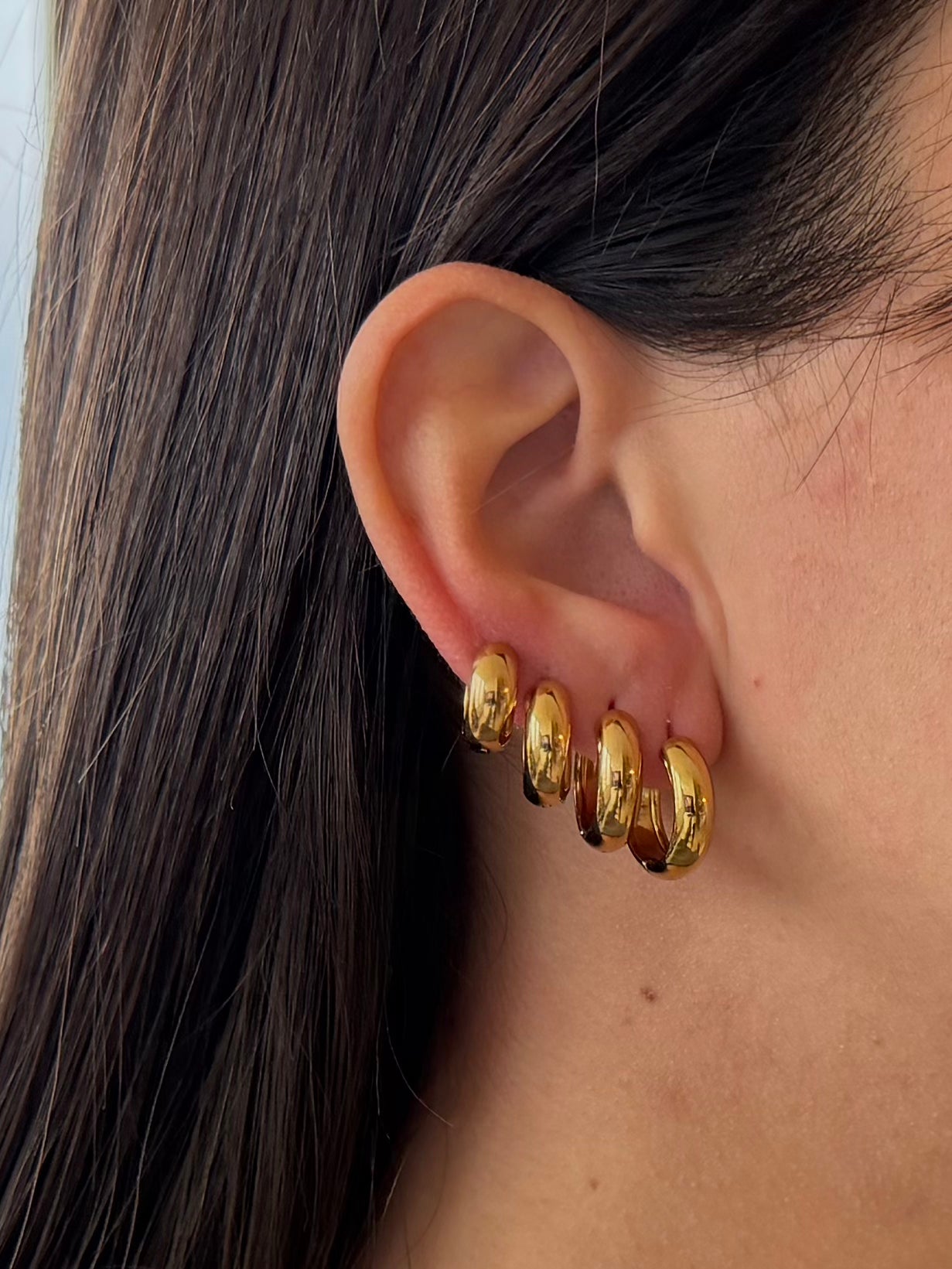 Orecchini Cerchi baby Chunky Gold