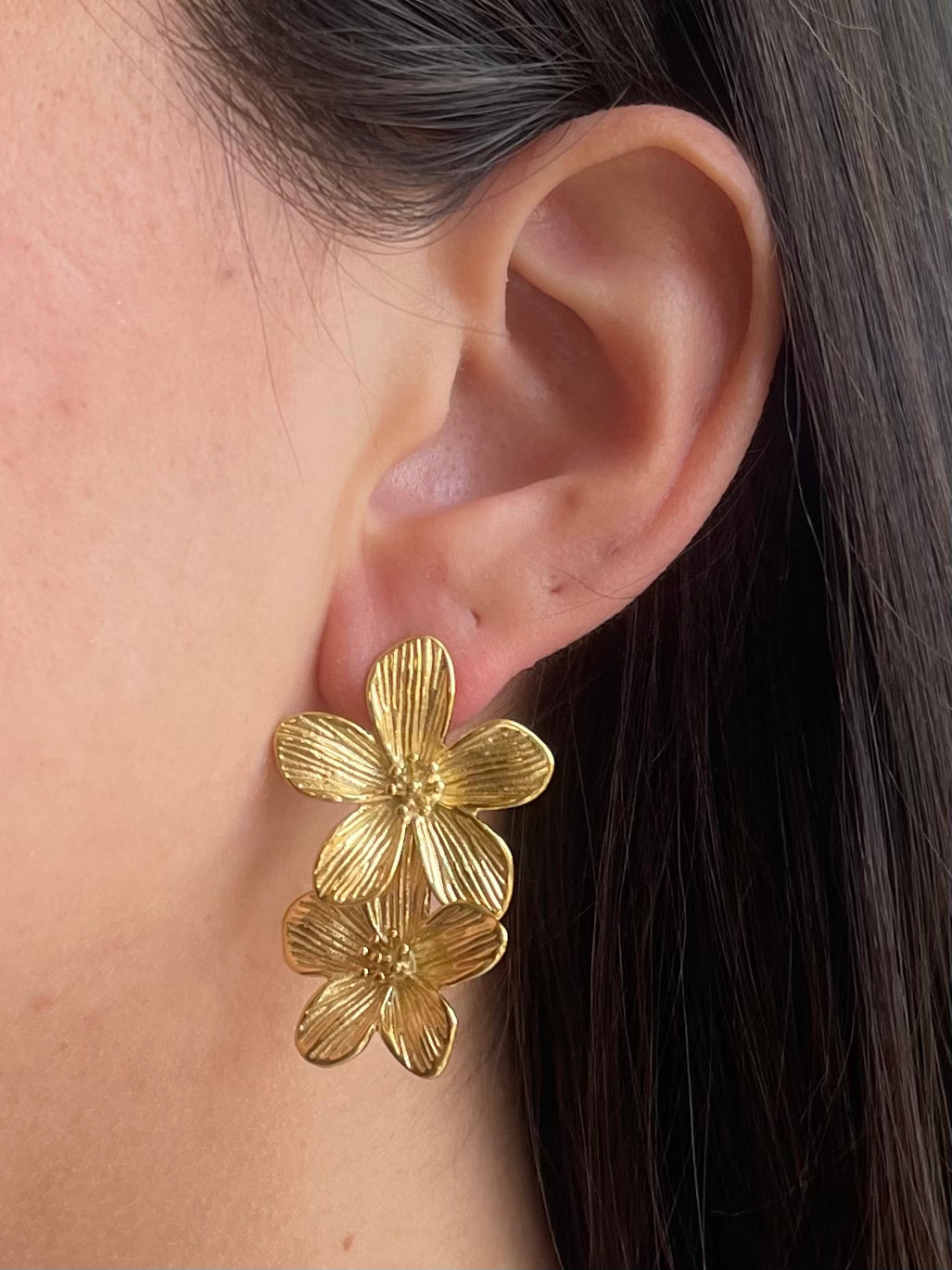 Orecchini Double Fiore Eliana