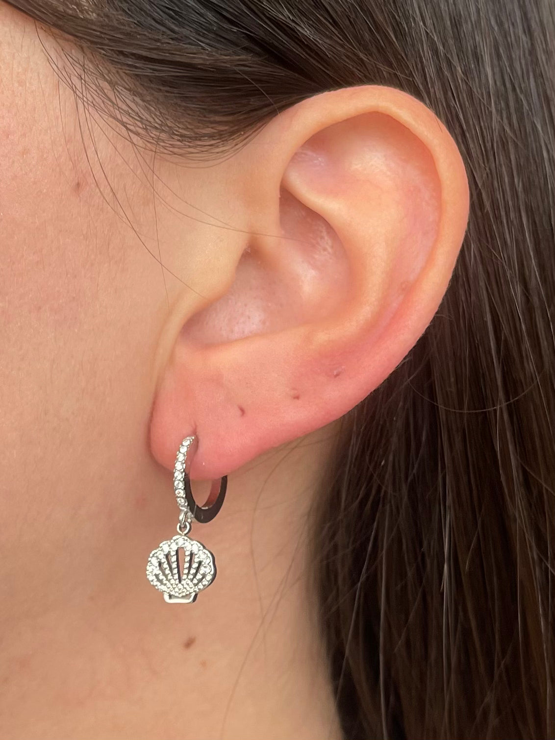 Ocean Hoops Pendenti Silver