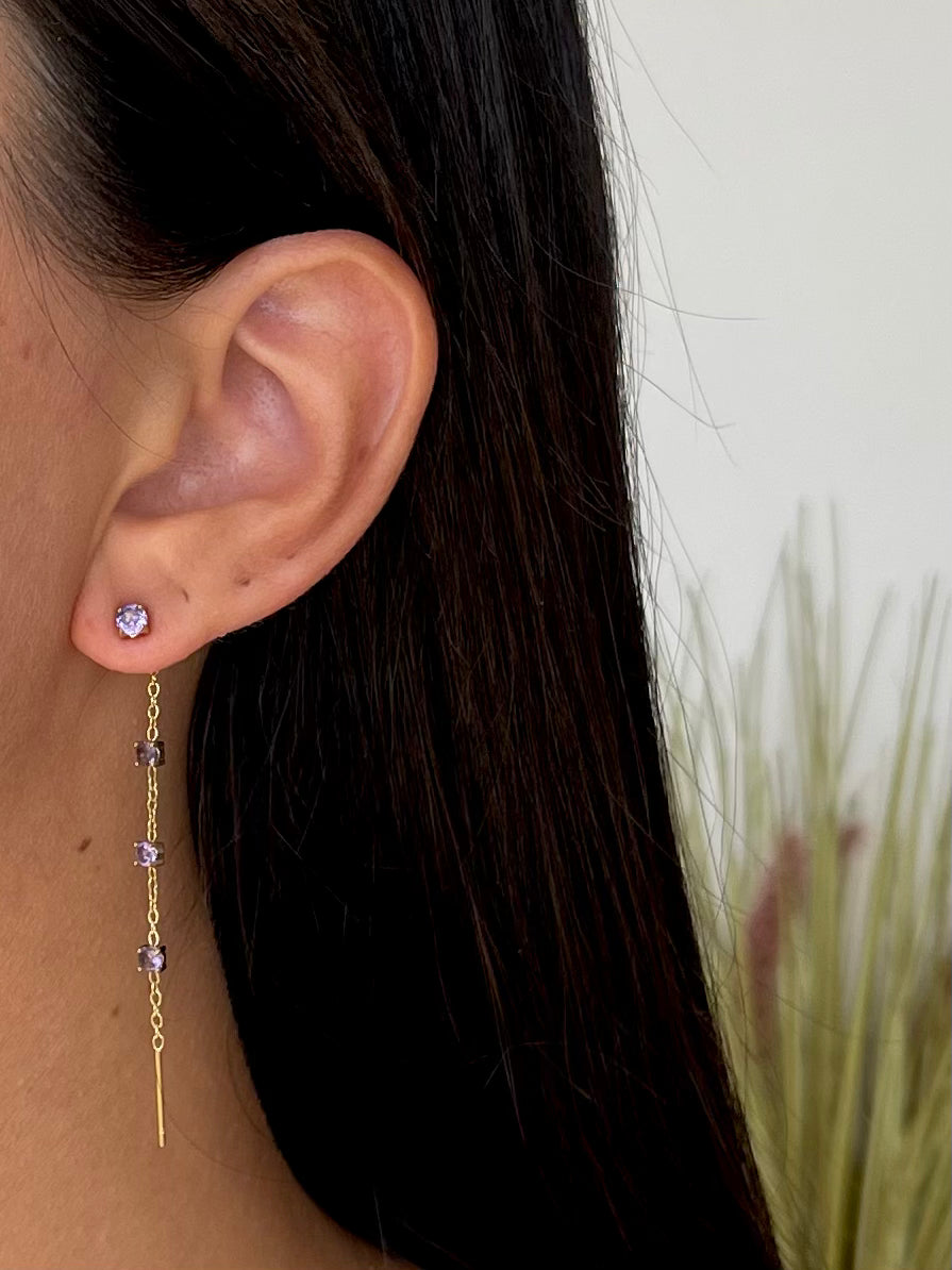 Orecchini Comete Lilla