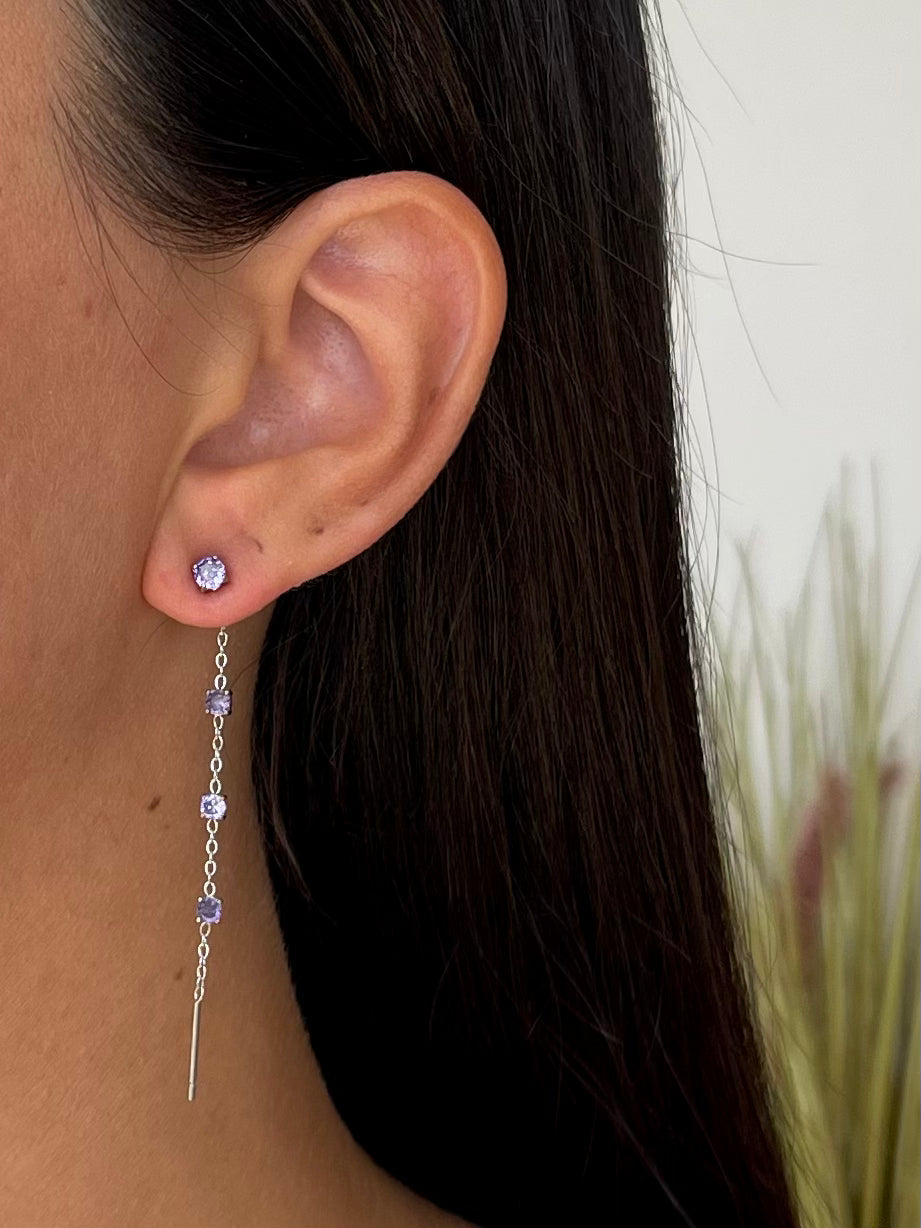 Orecchini Comete Lilla