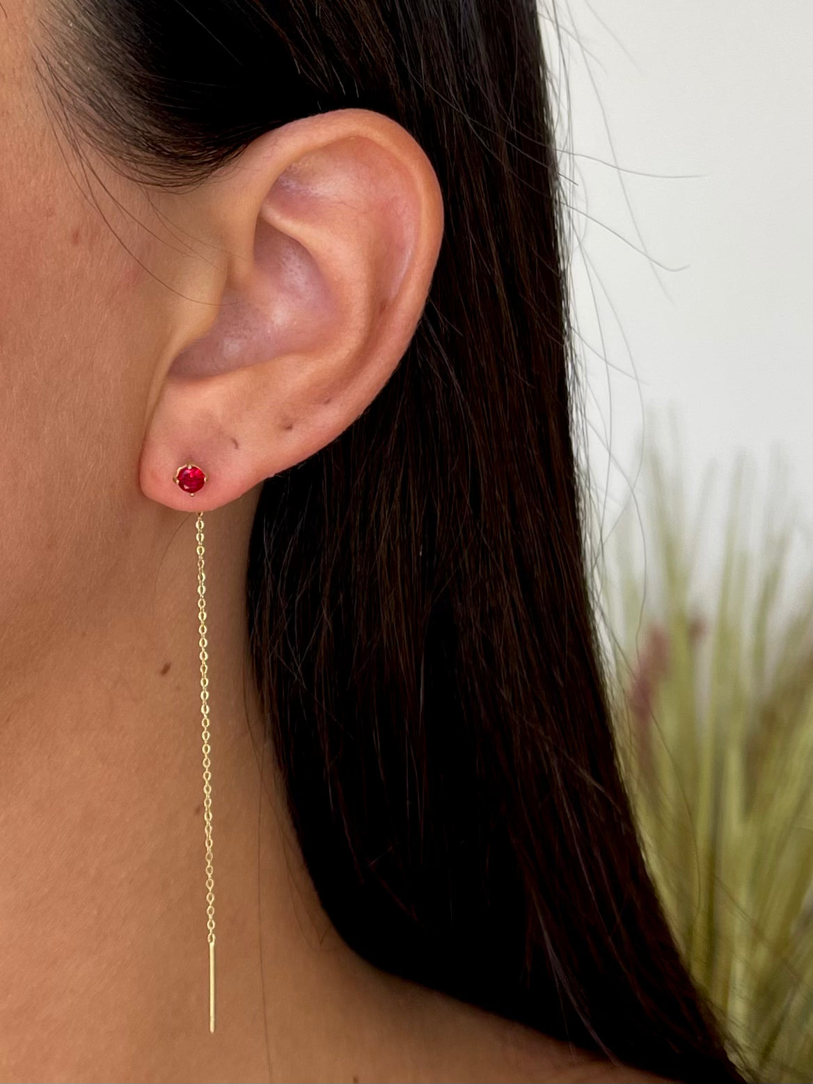 Orecchini punto luce pendente Rainbow Gold