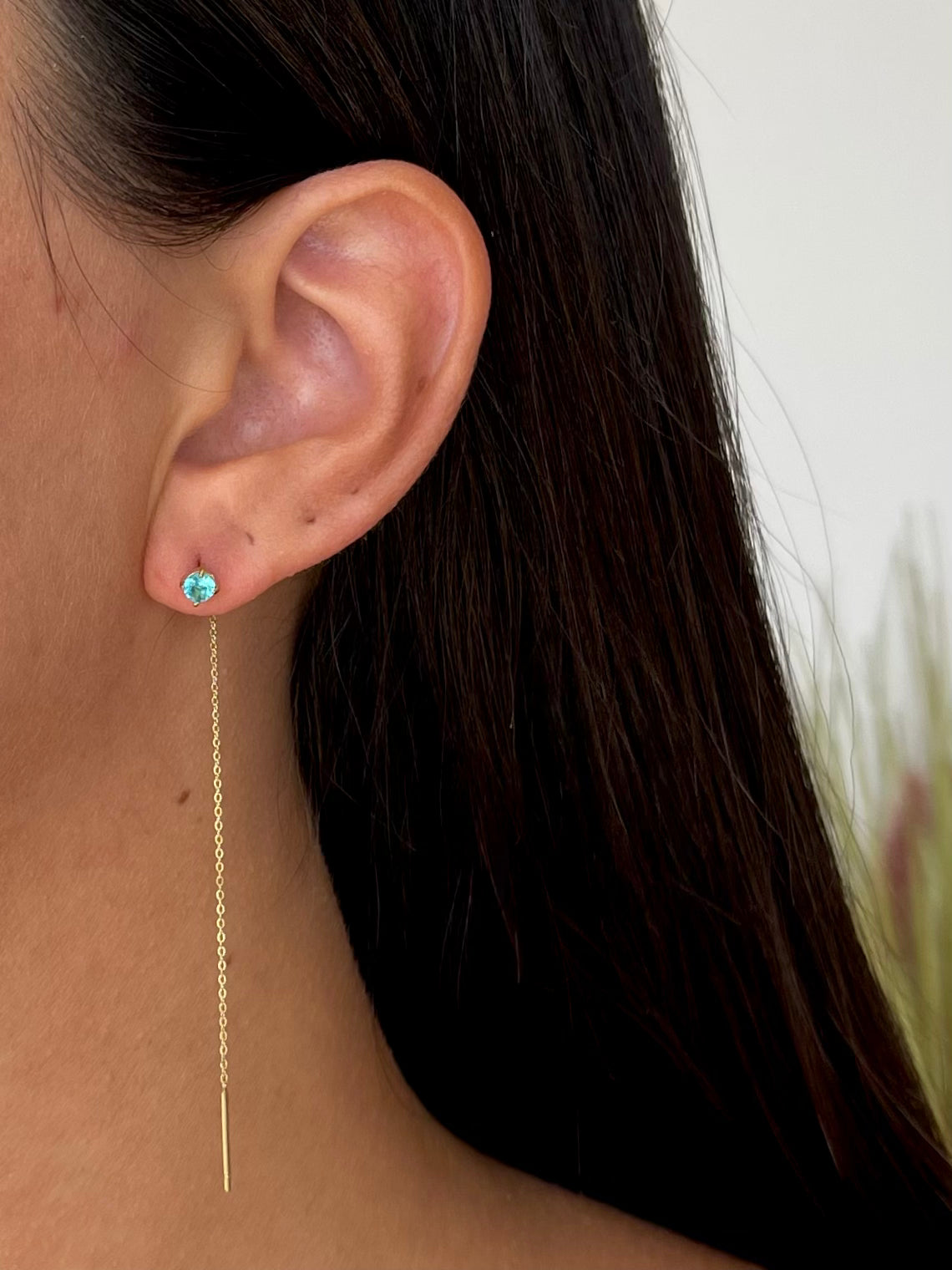 Orecchini punto luce pendente Rainbow Gold