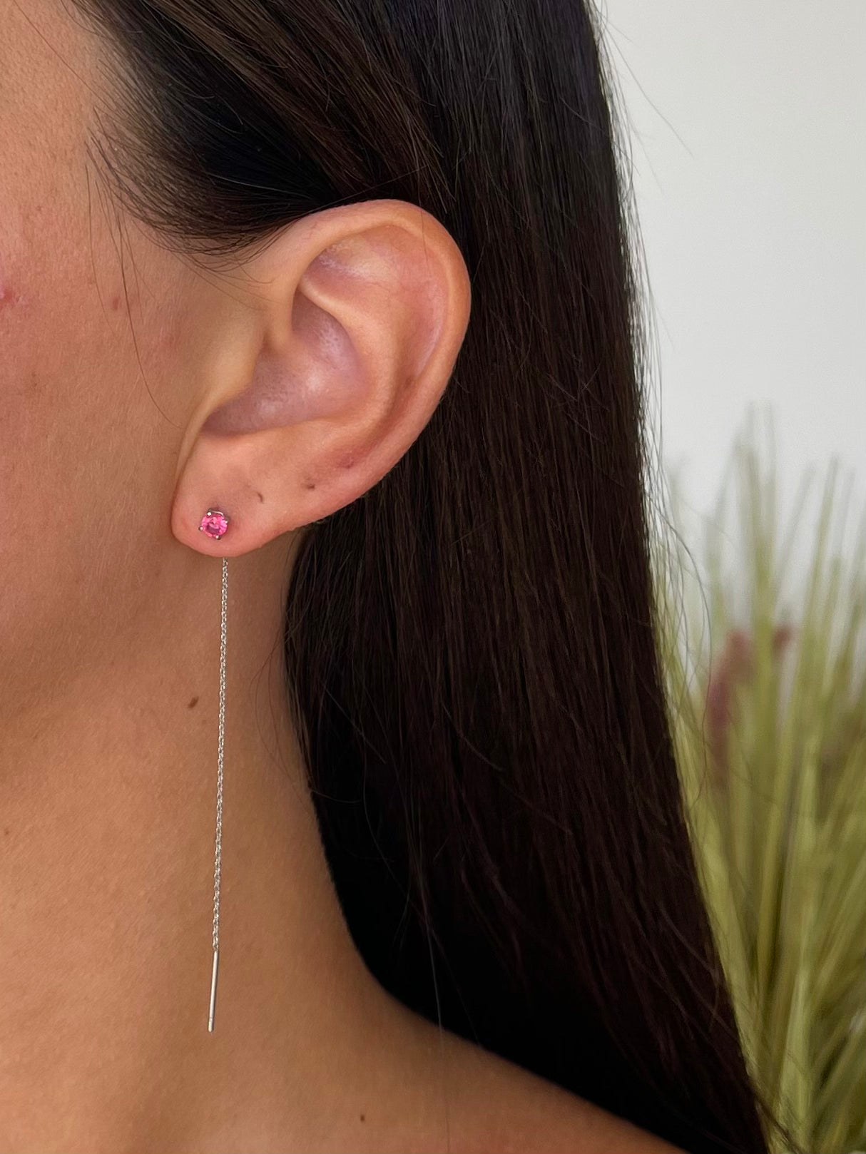 Orecchini punto luce pendente Rainbow Gold