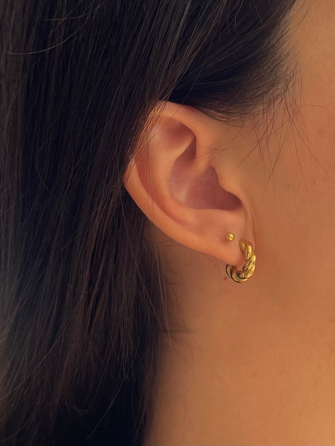 Orecchini Cerchi Corda Mini