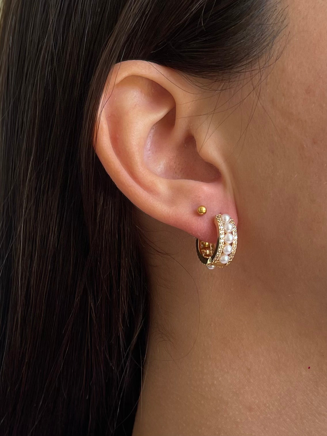 Mini Cerchi Perle e Zirconi