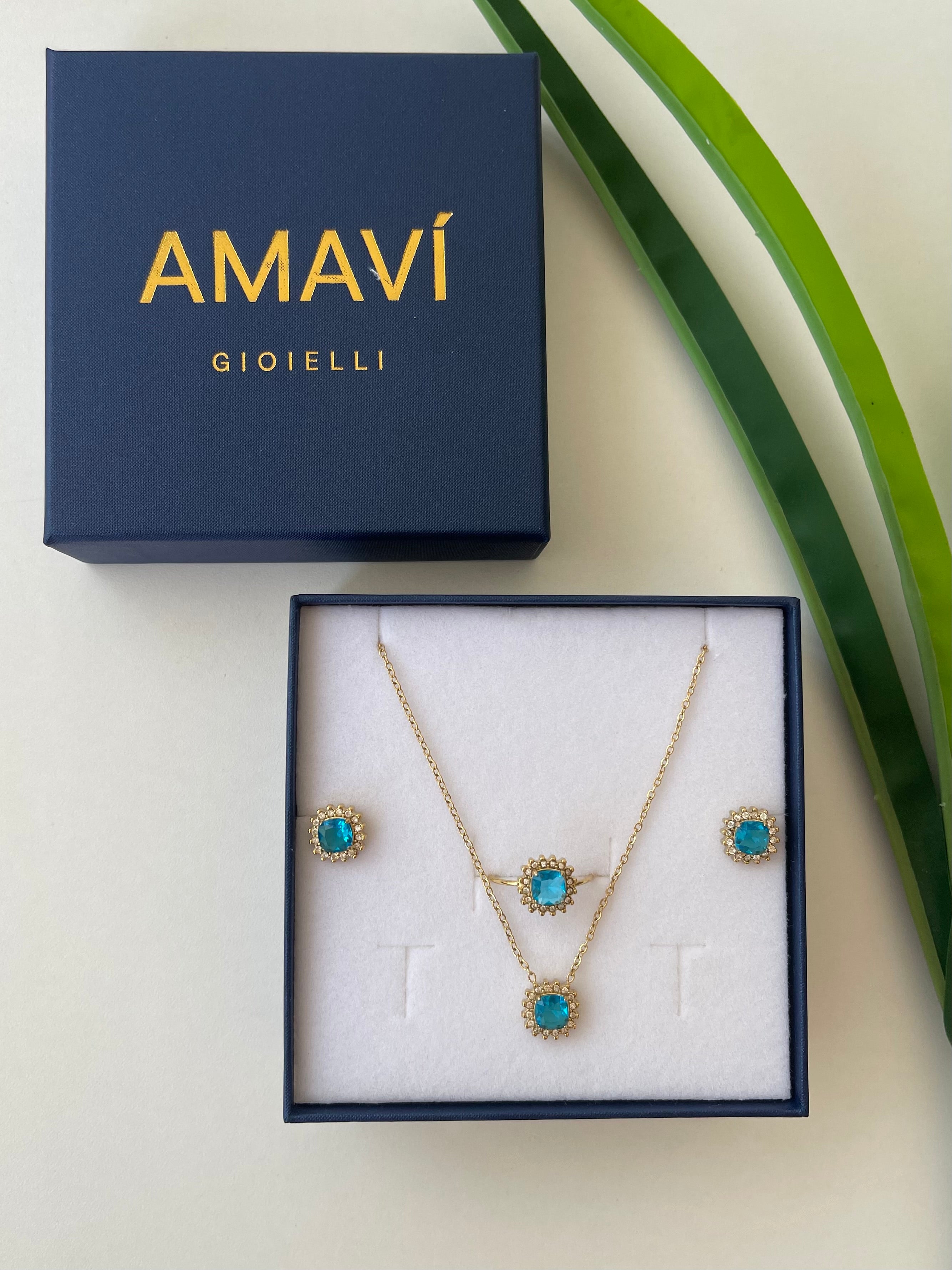 Set Georgette Acquamarina