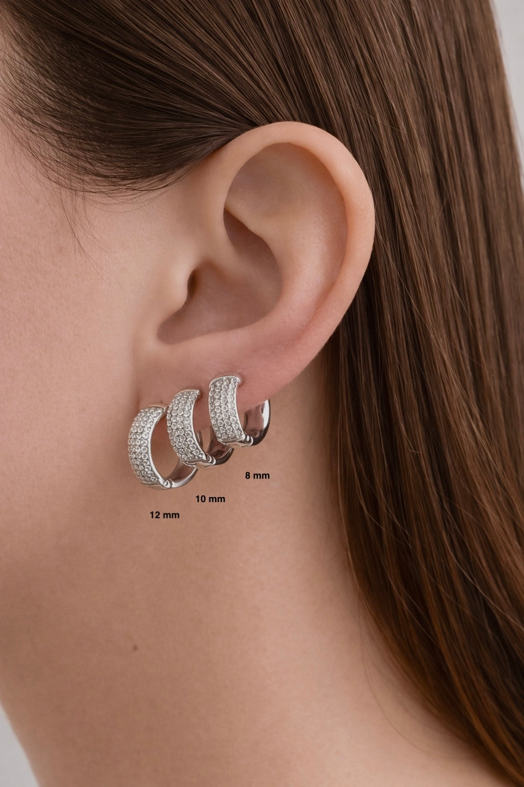 Orecchini luxury hoops Silver