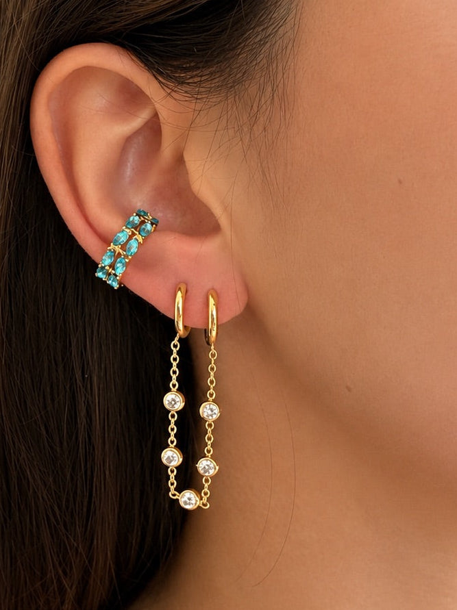 Ear cuff Eden Turchese