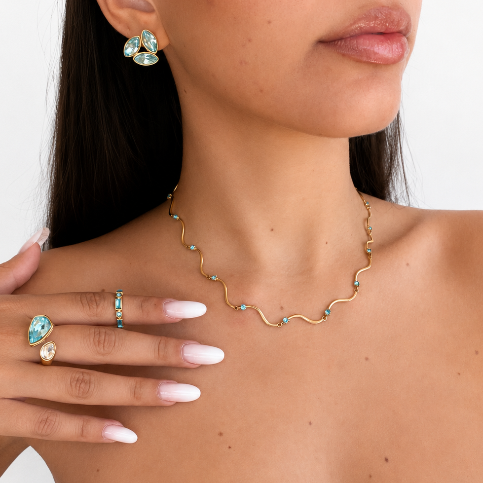 Orecchini Crystal Celeste
