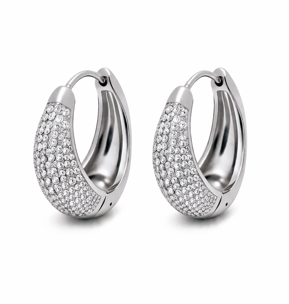 Orecchini luxury Drops Silver