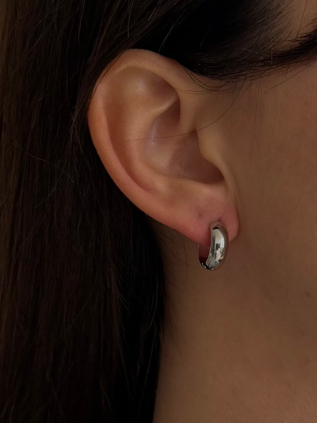 Orecchini Cerchi baby Chunky Silver