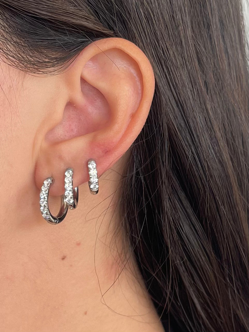 Orecchini cerchi Victor silver