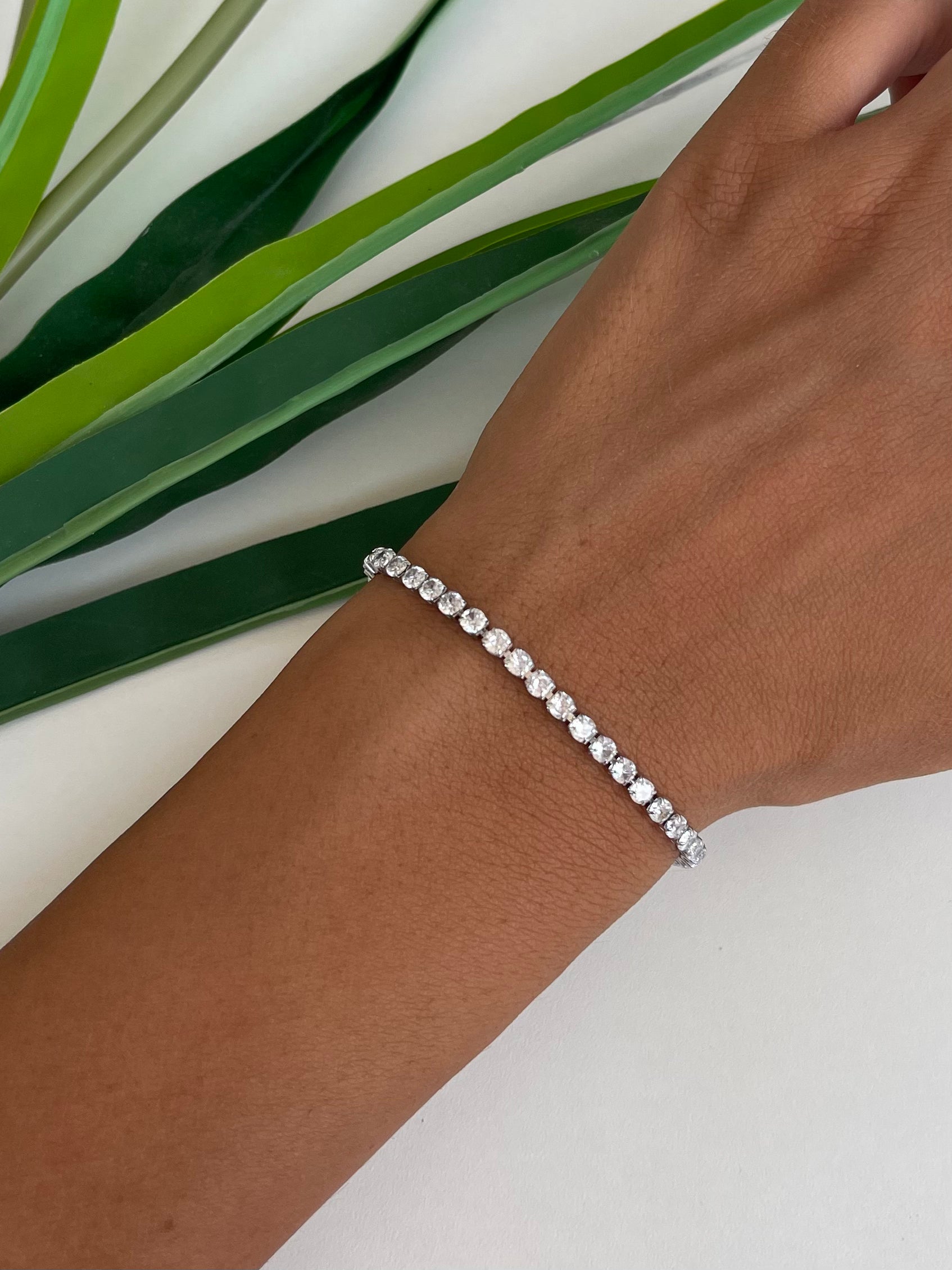 Bracciale Tennis Bianco Unisex