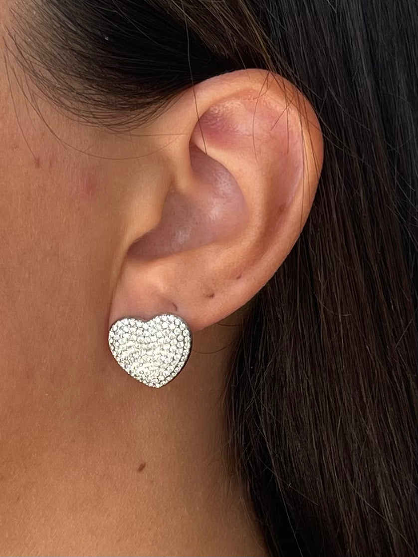 Orecchini Cuore Pavè