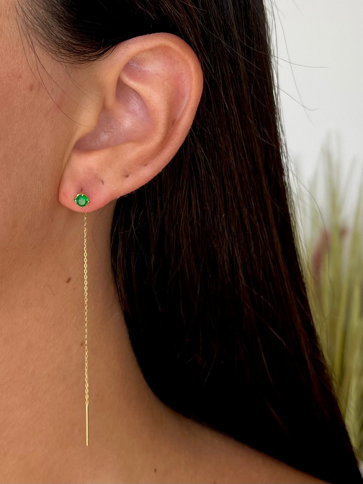 Orecchini punto luce pendente Rainbow Gold