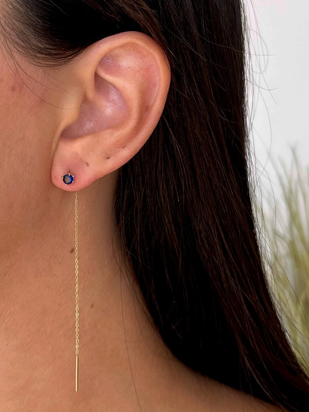 Orecchini punto luce pendente Rainbow Gold