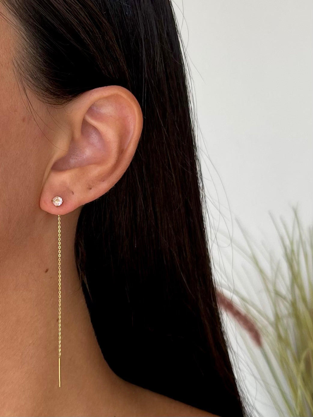 Orecchini punto luce pendente Rainbow Gold