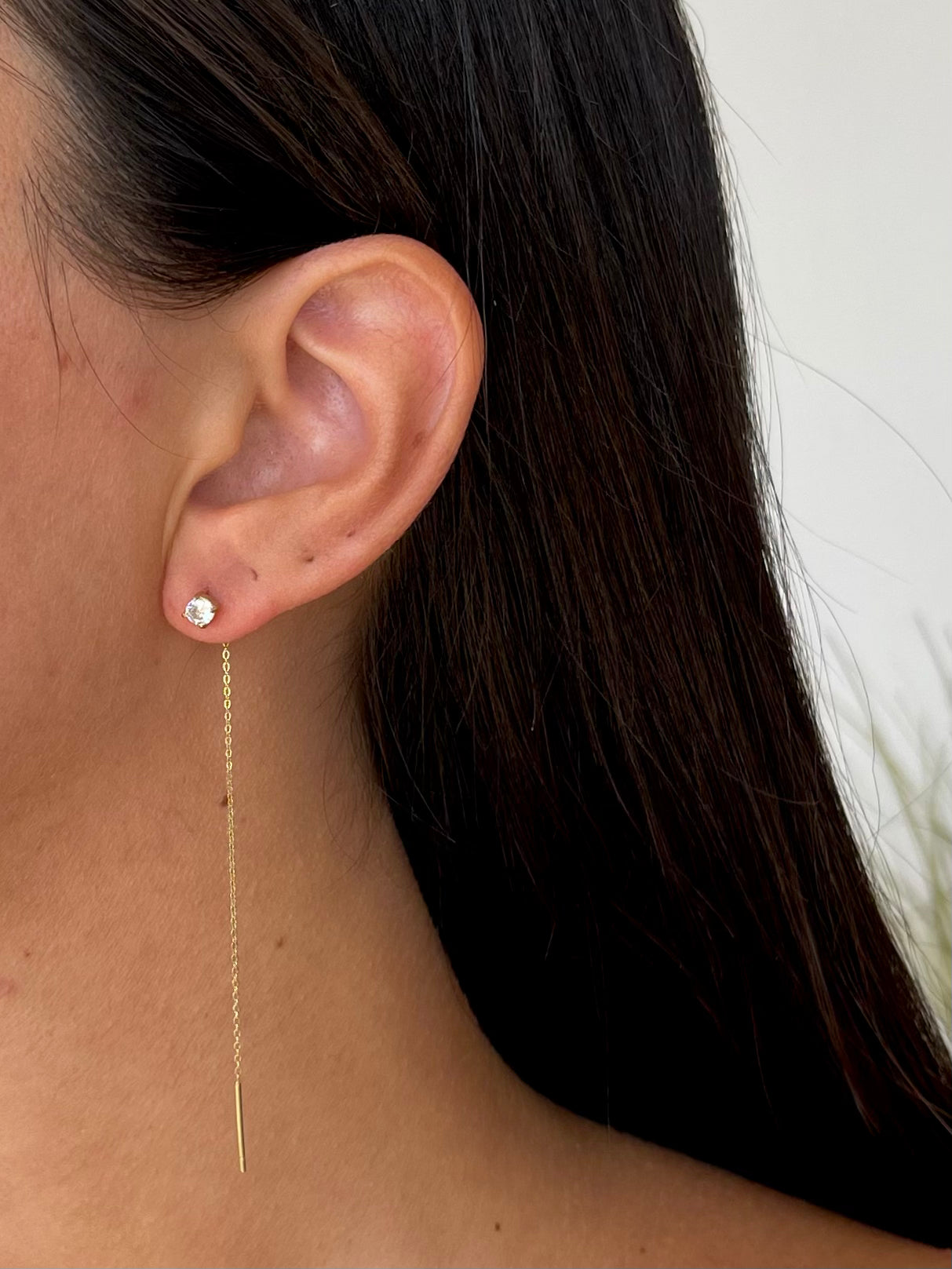 Orecchini punto luce pendente Rainbow Gold