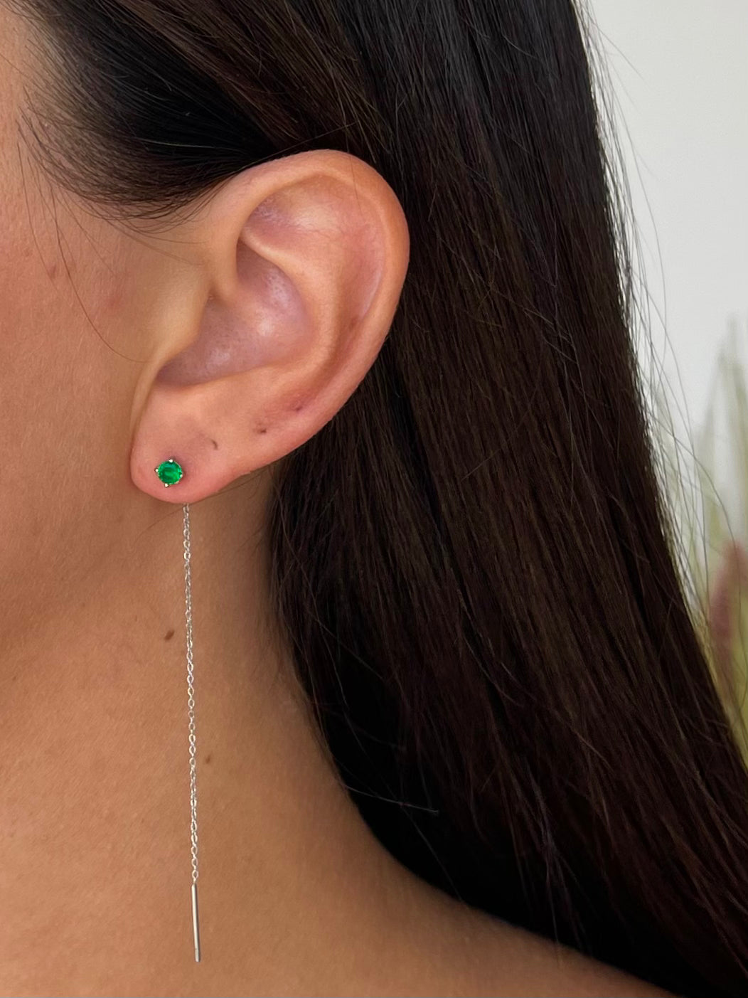 Orecchini punto luce pendente Rainbow Silver